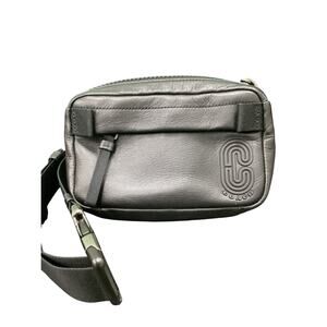 Coach Edge Sling Pack/Fanny Pack Unisex Genuine Leather Chunky Zipper Belt Black